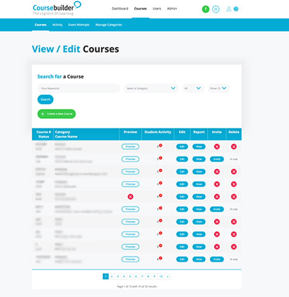 Manage your courses